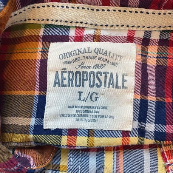 Aeropostale Plaid Button Down Shirt - Picture 3 of 3